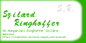szilard ringhoffer business card